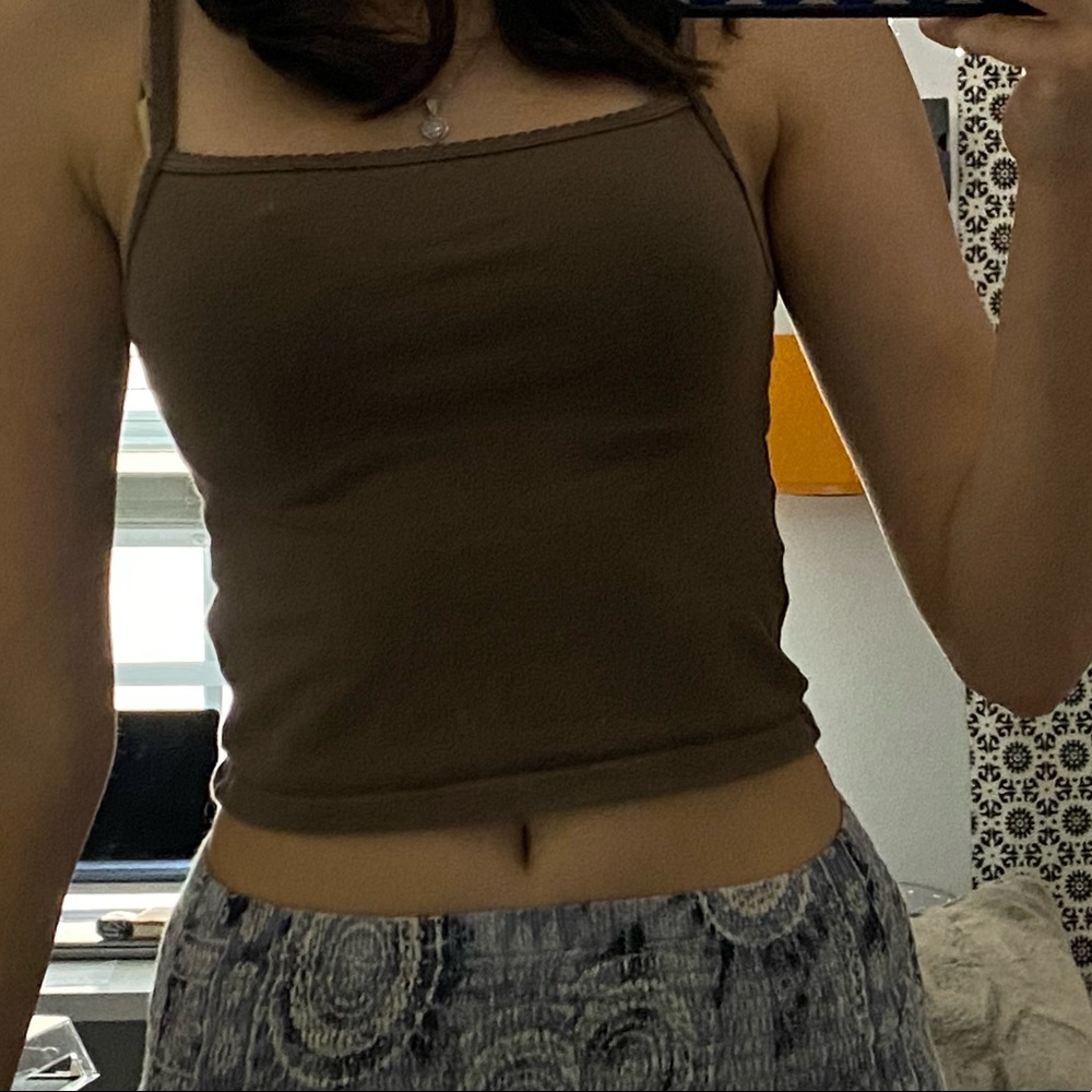 Cute Brown John Galt top